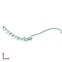 PDB entry 6bp8 coloured by chain, front view.