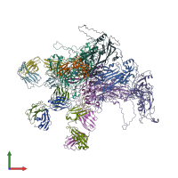 PDB entry 6bt3 coloured by chain, front view.