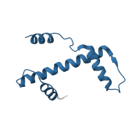 The deposited structure of PDB entry 6buz contains 2 copies of Pfam domain PF00125 (Core histone H2A/H2B/H3/H4) in Histone H3-like centromeric protein A. Showing 1 copy in chain A.