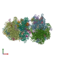 PDB entry 6bz7 coloured by chain, front view.