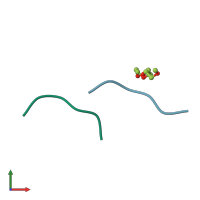 PDB entry 6bzp coloured by chain, front view.