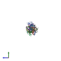 PDB entry 6c2f coloured by chain, side view.