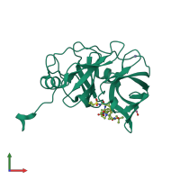 PDB entry 6c2o coloured by chain, front view.