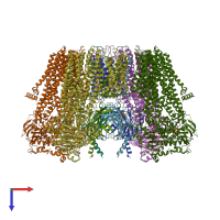 PDB entry 6c3o coloured by chain, top view.