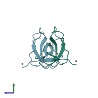 PDB entry 6c4s coloured by chain, side view.