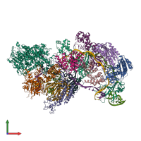 PDB entry 6c66 coloured by chain, front view.