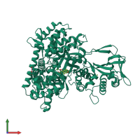 PDB entry 6c7b coloured by chain, front view.