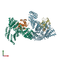 PDB entry 6c9m coloured by chain, front view.