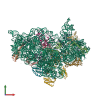 PDB entry 6cao coloured by chain, front view.