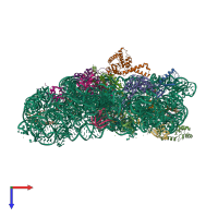 PDB entry 6cao coloured by chain, top view.