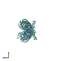 PDB entry 6cc1 coloured by chain, side view.