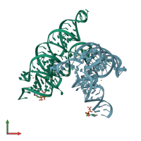 PDB entry 6cc3 coloured by chain, front view.