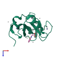 PDB entry 6ce8 coloured by chain, top view.