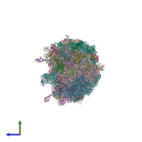 PDB entry 6cfk coloured by chain, side view.
