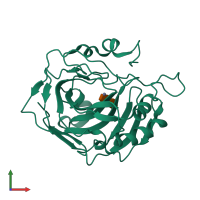 PDB entry 6cjv coloured by chain, front view.