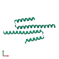 Homo dimeric assembly 1 of PDB entry 6ckn coloured by chemically distinct molecules, front view.