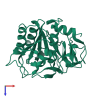 PDB entry 6cla coloured by chain, top view.