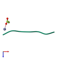 PDB entry 6cle coloured by chain, top view.