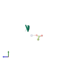 PDB entry 6clf coloured by chain, side view.