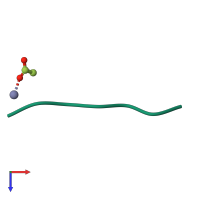 PDB entry 6clf coloured by chain, top view.