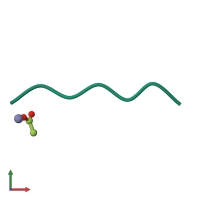 PDB entry 6clg coloured by chain, front view.