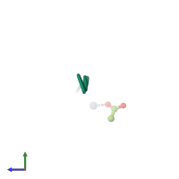 PDB entry 6clk coloured by chain, side view.