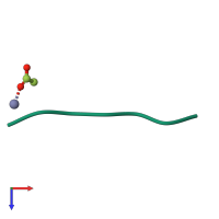 PDB entry 6cll coloured by chain, top view.