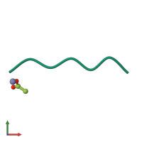 PDB entry 6clo coloured by chain, front view.