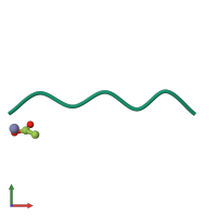 PDB entry 6clq coloured by chain, front view.