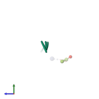 PDB entry 6clq coloured by chain, side view.