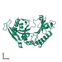 PDB entry 6cn3 coloured by chain, front view.