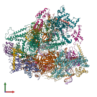 PDB entry 6cnb coloured by chain, front view.