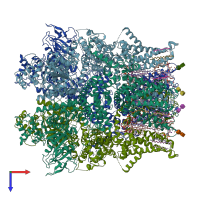 PDB entry 6co7 coloured by chain, top view.