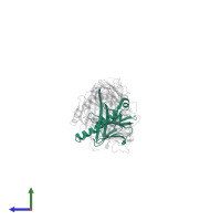 HLA class II histocompatibility antigen, DR alpha chain in PDB entry 6cqr, assembly 1, side view.