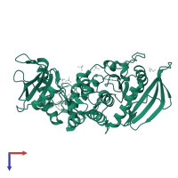 Tyrosine-protein phosphatase non-receptor type 11 in PDB entry 6crg, assembly 1, top view.