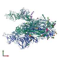 PDB entry 6cs1 coloured by chain, front view.