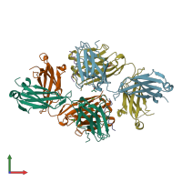 PDB entry 6ct7 coloured by chain, front view.