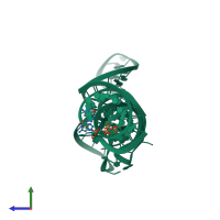 PDB entry 6cu1 coloured by chain, side view.