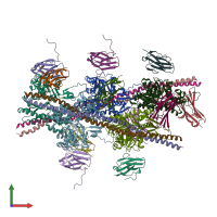 PDB entry 6cxi coloured by chain, front view.