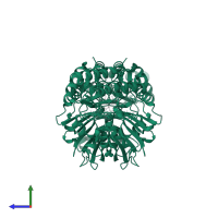 Phosphoserine aminotransferase 1, chloroplastic in PDB entry 6czz, assembly 1, side view.