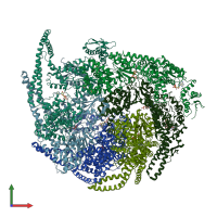 PDB entry 6d00 coloured by chain, front view.