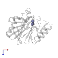 ZINC ION in PDB entry 6d1h, assembly 1, top view.