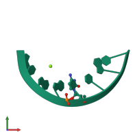 PDB entry 6d4l coloured by chain, front view.