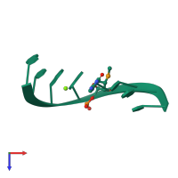 PDB entry 6d4l coloured by chain, top view.