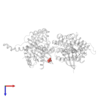 Modified residue CSO in PDB entry 6d5j, assembly 1, top view.