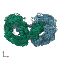 PDB entry 6d6s coloured by chain, ensemble of 20 models, front view.