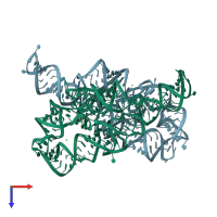 PDB entry 6d8o coloured by chain, top view.