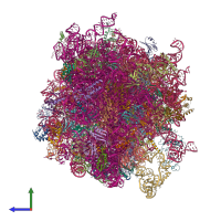 PDB entry 6d90 coloured by chain, side view.