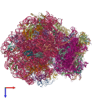 PDB entry 6d90 coloured by chain, top view.