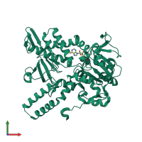 PDB entry 6ddh coloured by chain, front view.